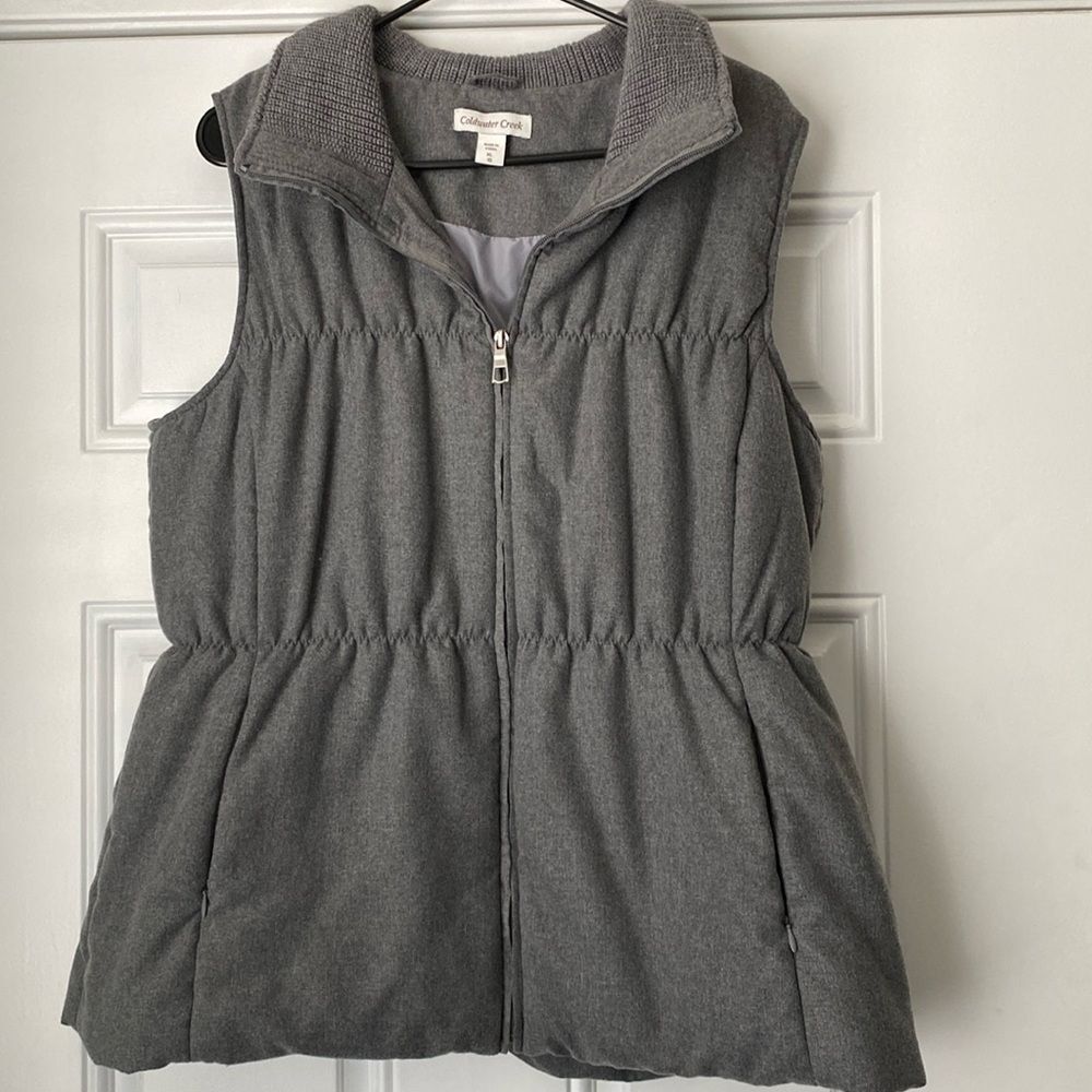 Coldwater Creek Filled Vest with Quilted Neck Size 16 XL
